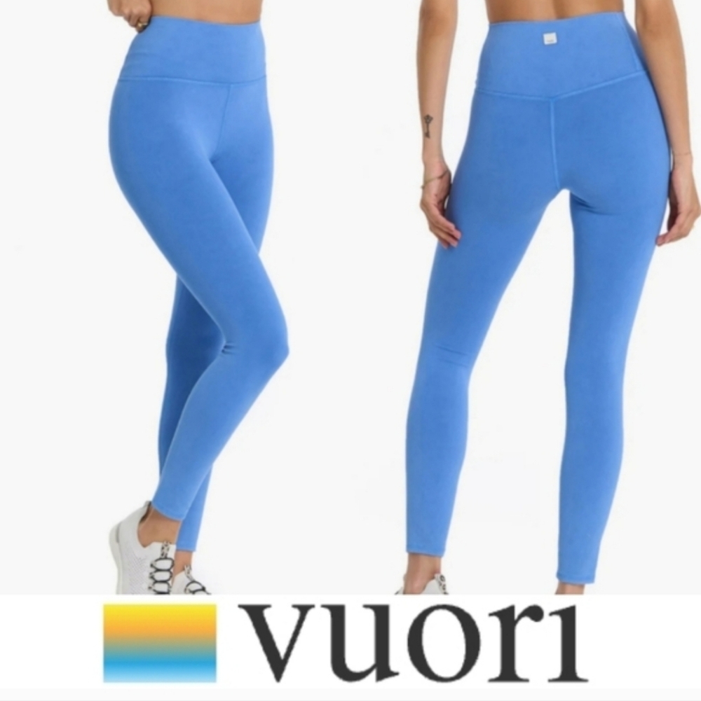 Vuori Washed Studio Legging NWT Athletic Athleisure Yoga Cerulean Blue Active - Picture 14 of 14